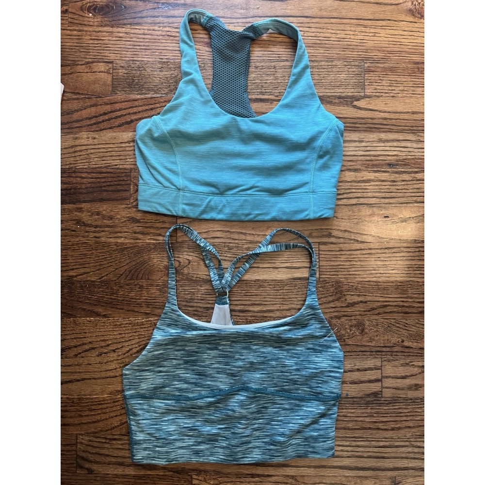 Outdoor‎ Voices Teal/ Blue XS Sports Bras Lot Of 2 NO pads Hiking Yoga Workout